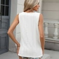 thumbnail image 5 of Annhoo Tank Tops for Women Loose V Neck Solid Color Cutout Sleeveless Shirts Lightweight Breathable Clothes, 5 of 5