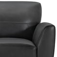 thumbnail image 2 of Armen Living Jedd Contemporary Chair in Genuine Black Leather with Brown Wood Legs, 2 of 5