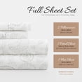 thumbnail image 4 of ienjoy Home 4 Piece Coarse Paisley Patterned Home Collection 4 Sheet Set, Full, Gray, 4 of 4