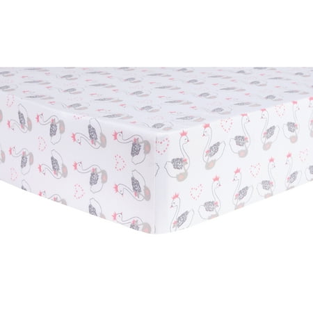 Swans Fitted Crib Sheet Walmart Com