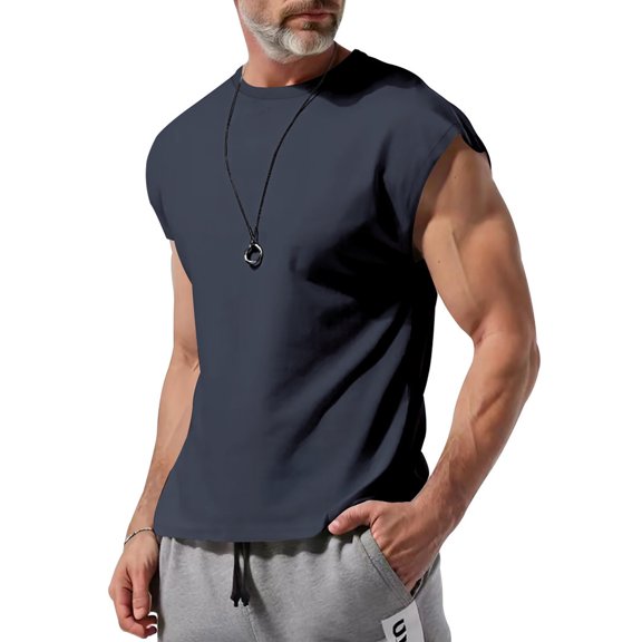 Yaoyar Men's Sleeveless Shirts Gym Tank Tops Workout Sleeveless T-Shirts Athletic Muscle Tank Training Bodybuilding Shirts