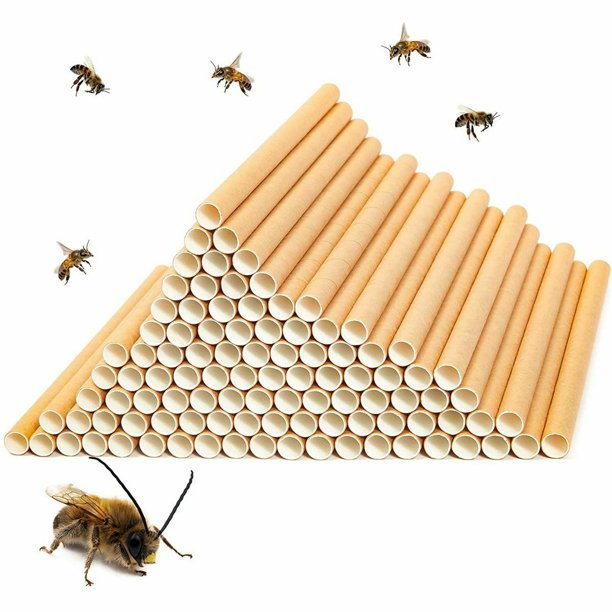 100 Pack 6" Mason Bees Nesting Cardboard Tubes for Bee Houses