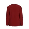 thumbnail image 4 of Fangasis Ladies Outwear Long Sleeve Jacket Cardigan Coat Women Loose Fluffy Party Red 5XL, 4 of 8