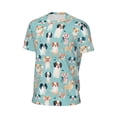 thumbnail image 6 of Wukai Colorful Dog Print Men's Short-Sleeved Mesh T-Shirt,Quick-Dry Short Sleeve Workout T-Shirt-Small, 6 of 8