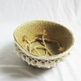 thumbnail image 4 of Diameter7.5*Height6.7Inch Storage Basket Foldable Laundry Straw Patchwork Wicker Rattan Belly Garden Flower Pot Planter Handmade Basket, 4 of 6