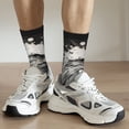 thumbnail image 6 of Fuzoiu Ink Style Bald Eagle Print Athletic Crew Socks for Men & Women,Casual Crew Socks,Above Ankle Crew Socks for Business, Casual, 6 of 6