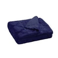 thumbnail image 4 of Home Soft Things Ashley Brushed Faux Fur Throw Blanket with Sherpa Back Soft Cozy Fluffy Fluzzy Lightweight Throw - Navy Blue - 50" x 60", 4 of 8
