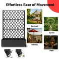 thumbnail image 5 of Privacy Screen with Planter Box, 72" H x 47" W Outdoor Privacy Screens and 3-Panels, Garden Decorative Planter Box with Trellis for Climbing Plants, Vegetable, Vines, 5 of 7
