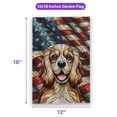 thumbnail image 5 of Patriotic Cocker Spaniel Stained Glass Portrait American Flag Garden Flag 12x18in Double Sided Cockers Dog Lover Gifts Outdoor Decor - 01010, 5 of 5