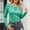 Green, variant on Women Long Sleeve Top Crew Neck Shirts Button Down Slim Fitted 2025 Dressy Casual Basic T-Shirts Blouses Tunic