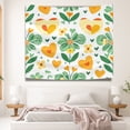 thumbnail image 4 of Ethnic Boho Modern Dorm Tapestry for College House Living Room Dorm Office - Dofwood Flowers Country Tapestry Durable Nature Chinese Embroidery Aesthetic Tapestry 51x59in, 4 of 6