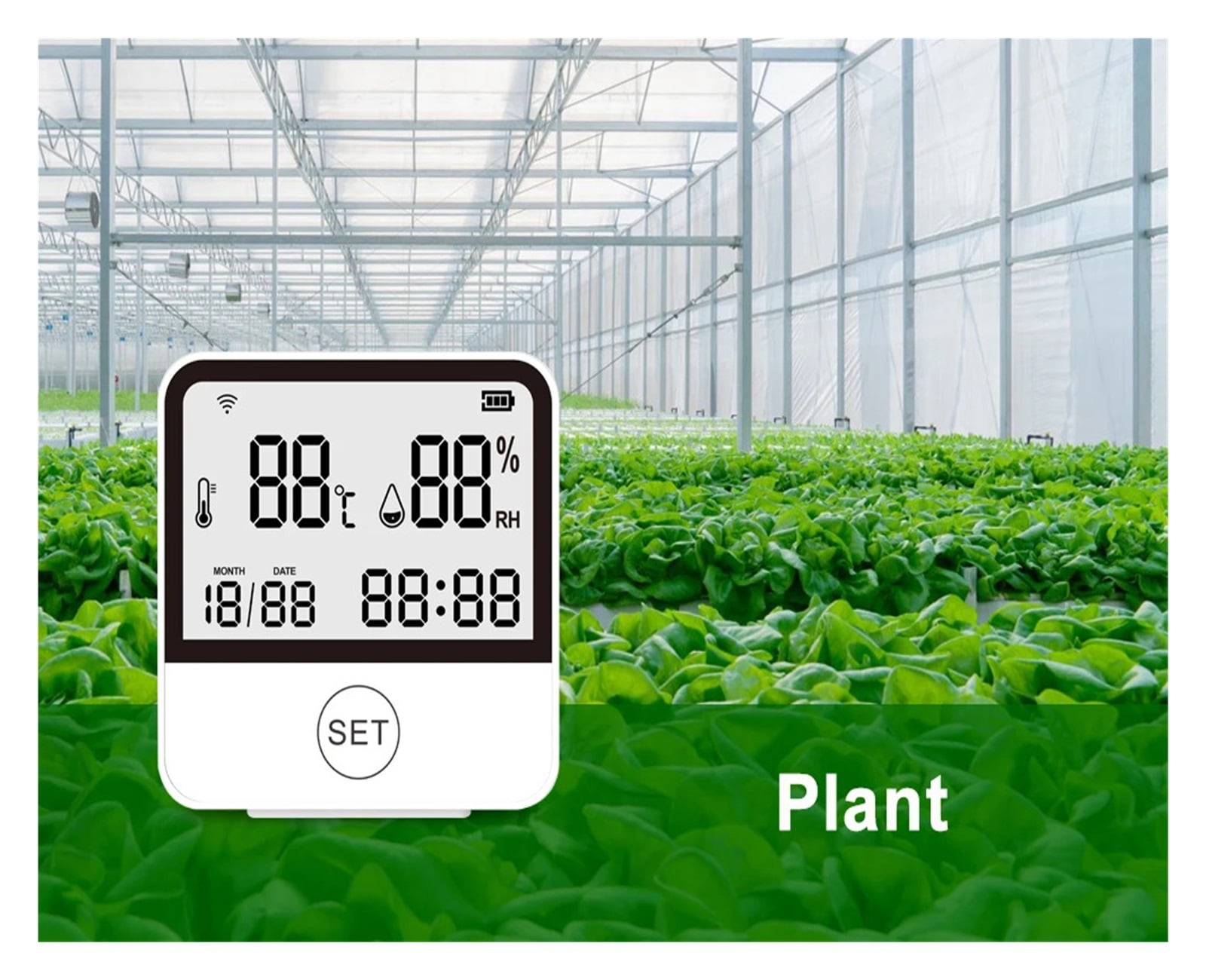 WIFI Digital LCD Indoor Convenient Temperature Sensor Humidity Meter Thermometer Hygrometer Gauge ,Simple Operation