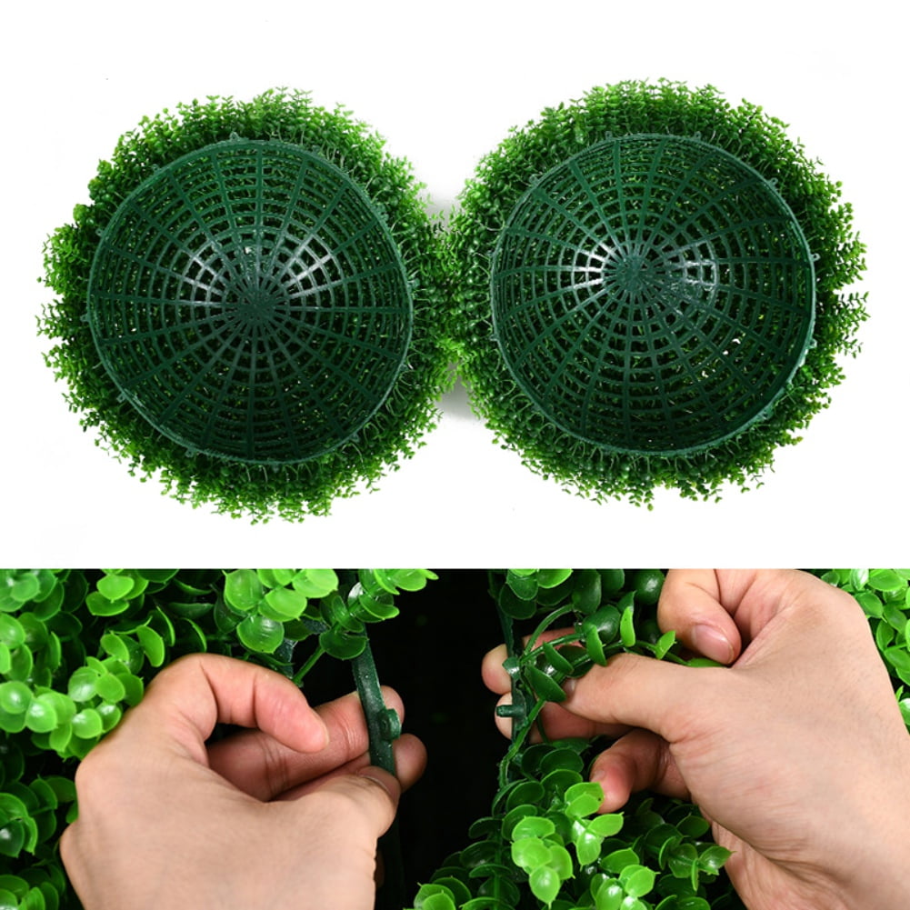 1PC Faux Daisy Boxwood Balls - Artificial Topiary for Outdoors or Indoors - Realistic Bushes with Dense Leaves - Waterproof Fake Plant Sphere - Easy Assembly Boxwood Plant  40cm