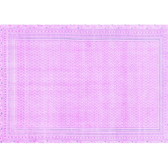 Ahgly Company Indoor Rectangle Abstract Purple Modern Area Rugs, 2' x 4'