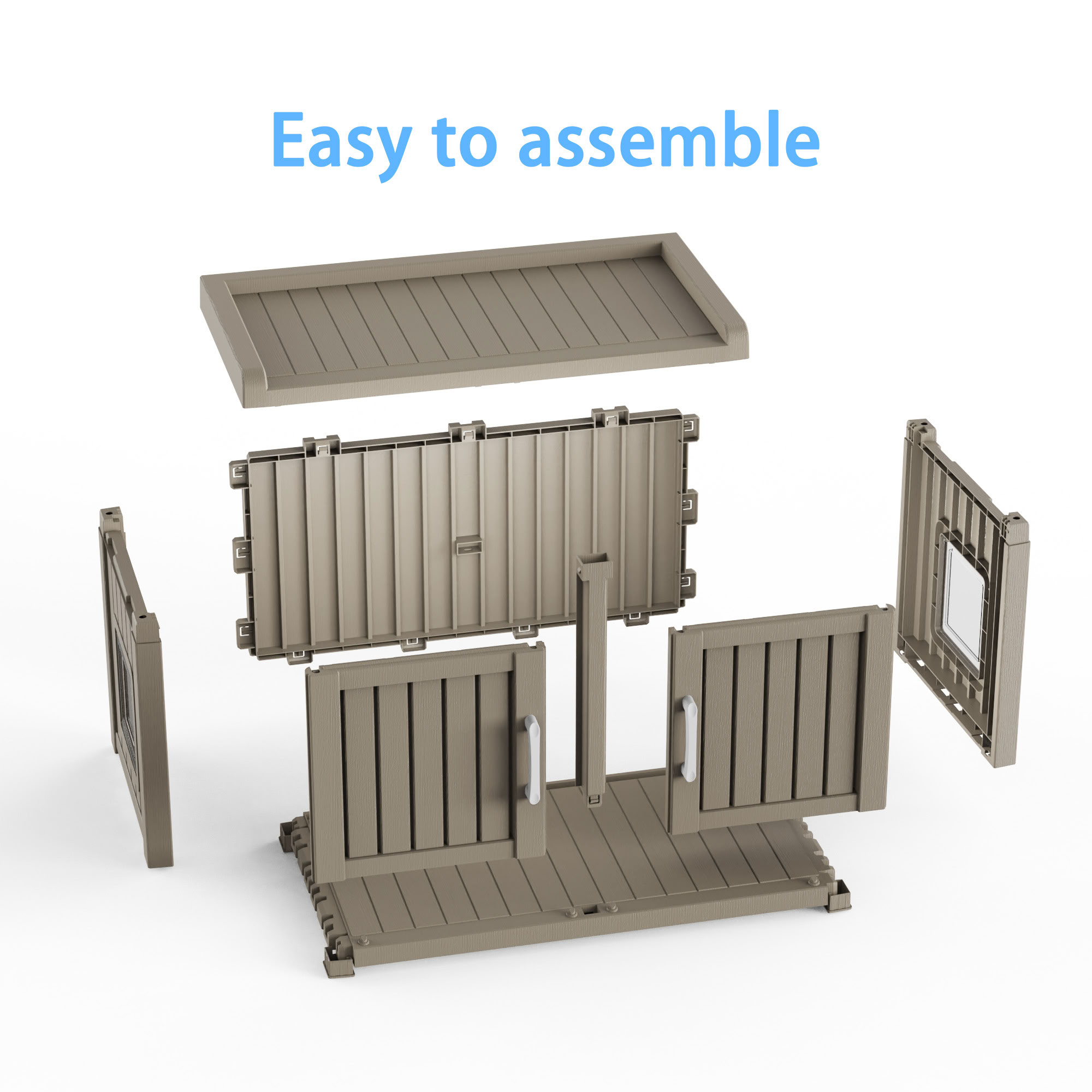 MAYEERTY Compact Indoor Cat House, Shatter-Resistant Pet Retreat with Spacious Interior (No-Tool Assembly)