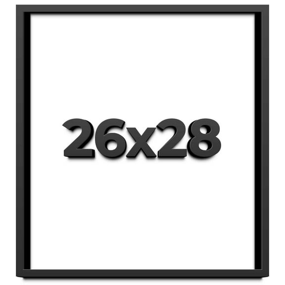 26x28 Shadow Box Frame Black | 1 inches Deep Real Wood Contemporary Shadowbox Display Frame | UV