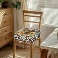 thumbnail image 3 of HELLHERO Cow Sunflower Print Dining Chair Seat Covers, Comfortable Stretch Dining Chair Protector Slipcover, Highland Cattle Print Universal Seat Covers for Kitchen, 3 of 7