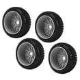 thumbnail image 4 of 1/8 RC Wheel, RC Rubber Tire Lasting Serving Plastic Hub Thickened Design 4PCs  for Car Black,Red,White, 4 of 7