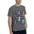 thumbnail image 2 of Bingfone Cartoon Dinosaur Scooter Sport Blue Men'S Loose Fit Short-Sleeve Pocket T-Shirt, 2 of 7