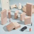 thumbnail image 5 of 10 Pcs Wooden Train Track Risers Wood Train Support Blocks Elevated Wood Train Track Set Railway Stackable Track Riser for Mini Train Track Bridge Supports - 66x53x22mm/2.6x2.1x0.9 inch, 5 of 6