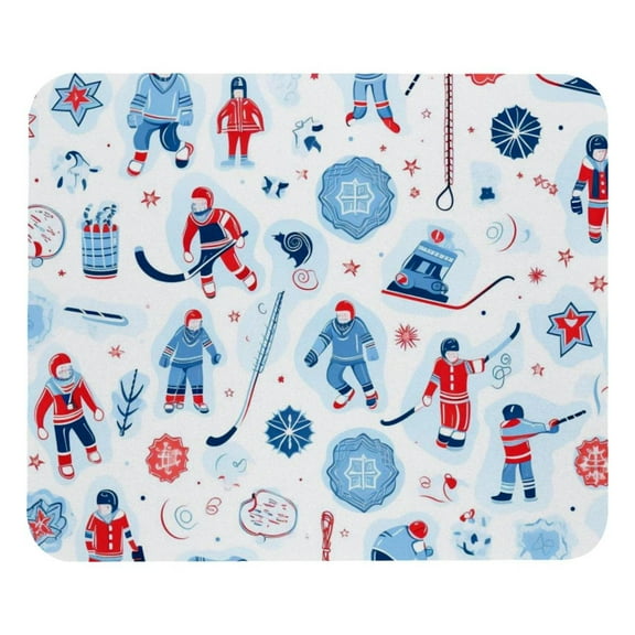 Ice Hockey Mouse Pad for Wireless Mouse Home Office Desk Laptop with Rubber Base