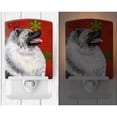 thumbnail image 2 of Caroline's Treasures SS4695CNL Keeshond Red and Green Snowflakes Holiday Christmas Ceramic Night Light, 6x4x3",, 2 of 2