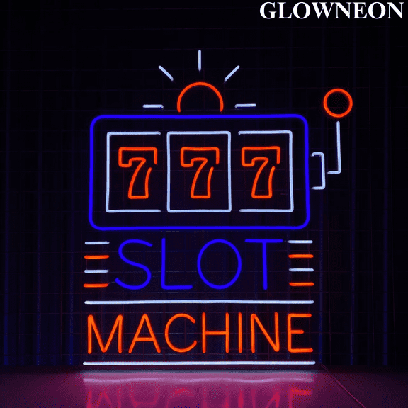 Glowneon 777 Slot Machine Led Light For Casino Jackpot Lounge Decor