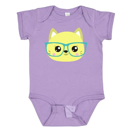 

Inktastic Hipster Cat Cat With Glasses Yellow Cat Boys or Girls Baby Bodysuit