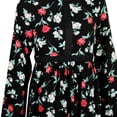 thumbnail image 4 of Hijaz Black Floral Rose Women's Modest Modern Abaya Maxi Casual Party Dress-S, 4 of 5