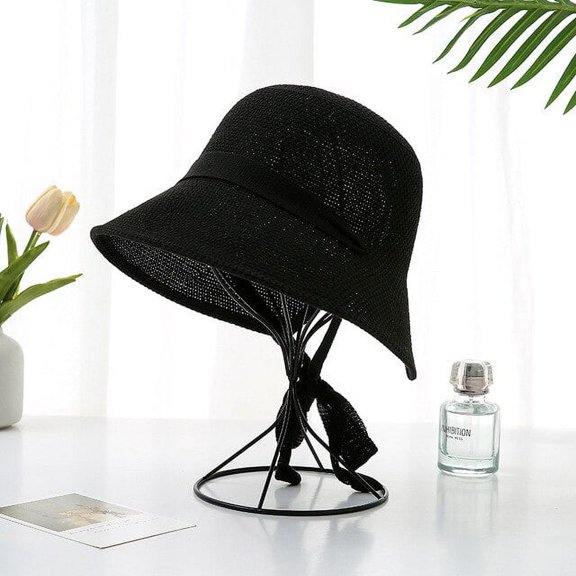SikaFu Women's Lace Bucket Hats Summer Sun Hat Wide Brim Visor Hats For Girls Panama Outdoor Beach Fishermen Hats Female Sunshade Caps