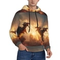 thumbnail image 2 of Sikiie Castle Cool Fire Dragon Men's Hoodie, Essentials Hoodie, Sweatshirt, Pullover Hooded Sweatshirt for Men-Medium, 2 of 7