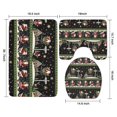 thumbnail image 3 of Black Christmas Santa Pattern Bathroom Rugs Sets 3 Piece,Toilet Cover Set,Absorbent Non Slip Bathroom Mats Sets with U-Shaped Contour Rug Toilet Rug Set, 3 of 5