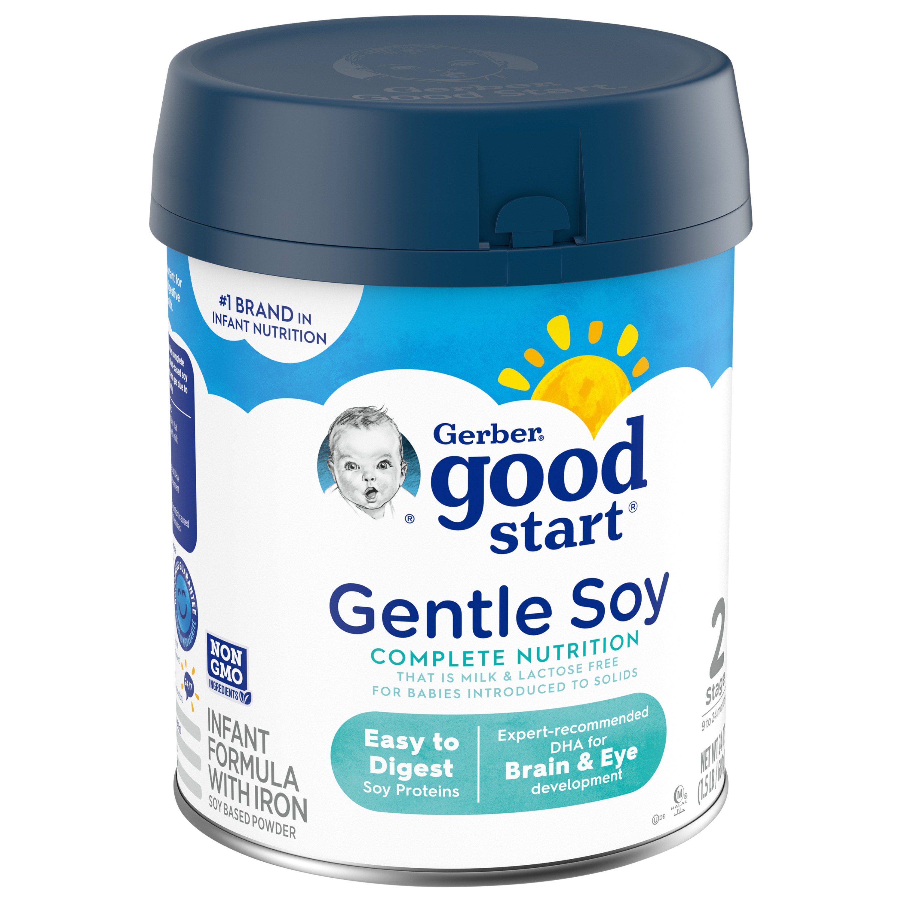 Gerber Good Start Gentle Soy Powder Infant and Toddler Formula, 24 oz Canister - image 5 of 8