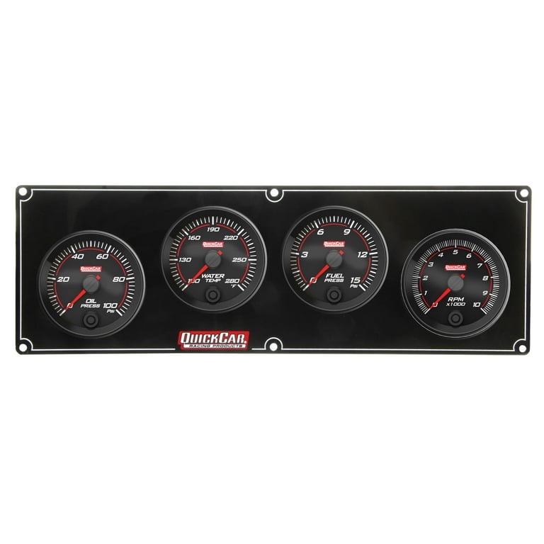 QuickCar 3-1 Gauge Panel OP/WT/FP w/5 QuickCar 3-1 Gauge Panel OP/WT/FP w/5