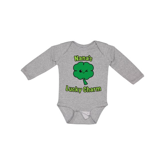 Inktastic Nana's Lucky Charm Boys or Girls Long Sleeve Baby Bodysuit