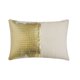 thumbnail image 1 of Funda de almohada lumbar decorativa HomeCentric dorada de 30 x 55 cm (12 x 22 pulgadas), con efecto patchwork de piel sintética, tejido de canasta, lino, rectangular, estilo moderno con estampado, 1 of 4
