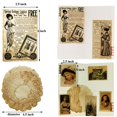 thumbnail image 5 of Vilikya Vintage Junk Journal Supplies Papel decoupage teñido de café para adornos de álbumes de recortes Papel artesanal para accesorios de diario Bill envejecido Fotografía antigua Medios mixtos para, 5 of 5