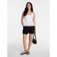 thumbnail image 3 of Time and Tru Women's Eyelet Trim Tank Top with Peplum Hem, Sizes XS-XXXL, 3 of 6