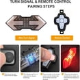 thumbnail image 4 of CHUANK Bike Tail Light with Turn Signals  120 Lumens USB Rechargeable LED Rear Bike Light  Wireless Remote Control Bike Blinkers  IPX5 Waterproof Bike Safety Light for Night  Black, 4 of 7