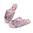 thumbnail image 2 of Xoenoiee Axolotl Cherry Blossom Print Memory Foam Open Toe Slippers, Indoor Outdoor House Sliders with Anti-Skid Sole for Women Men, Machine Washable, 12-13 Women/11-12 Men, 2 of 7