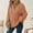 Beige, variant on SwiftWear Women's Plus-Size Waffle-Knit Button-Front Hoodie Soft Textured Pullover Tops with Long Sleeves, Relaxed Fit Loungewear Beige