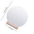thumbnail image 2 of Raindrops Frameless Acrylic Tabletop Mirror with Wooden Base for Stylish Vanity Setup, 2 of 8