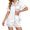 White, variant on Ekouaer Womens Satin Silk Pajamas Set Short Sleeve Sleepwear Button Down Top and Shorts Loungewear 2 Piece Pjs Set