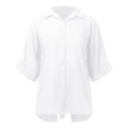 thumbnail image 4 of kamemir Women Cardigan Women's 2024 Knit Cardigan Sweaters Long Sleeve Open Front Button Down Crew Neck Tweed Jackets(White,XXL), 4 of 6