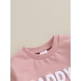 thumbnail image 5 of BemeyourBBs Baby Girl Daddy's Girl Outfits Fuzzy Letter Embroidery Long Sleeve Sweatshirt Pocket Pants Set Toddler Spring Fall Winter Clothes, 5 of 9