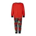 thumbnail image 5 of Family Matching Christmas Pajamas, Baby Romper/Letter Christmas Tree Dinosaur Print Long Sleeve Tops Plaid Pants Sleepwear Set, 5 of 9
