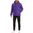 thumbnail image 2 of INSPIRE CHIC Men's Plush Lined Pullover Hoodie Sweatshirts with Pocket XL Purple, 2 of 6