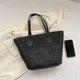 thumbnail image 3 of Bolso Con Asa Superior Bolsa de playa de verano Bolsa de asa superior tejida de gran capacidad informal para viajes (negro) Ehuebsd Para Estrenar, 3 of 9
