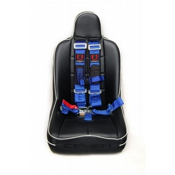 Auto Racing Blue 5 Point 3 in. Release Racing Harness with Snap Hook & Eye Bolts, Blue