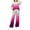 #A07-Hot Pink, variant on Girls Two Piece Sets Size 7-8 Gradient Short Sleeve Tee Top and Wide Leg Pants Set Cute Casual Girls Sweatsuit,9-10 Years
